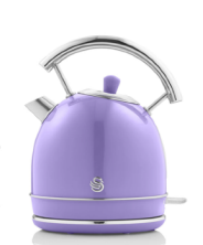 Swan Retro Dome Elektrikli Su Isıtıcısı Kettle 1.8 Litre 3000 w Menekşe