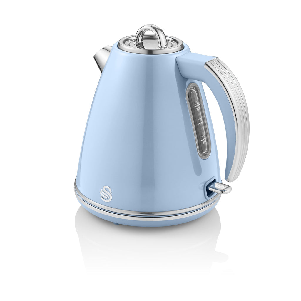 Swan Retro Jug Elektrikli Su Isıtıcısı Kettle 1.5 Litre 3000 w Mavi