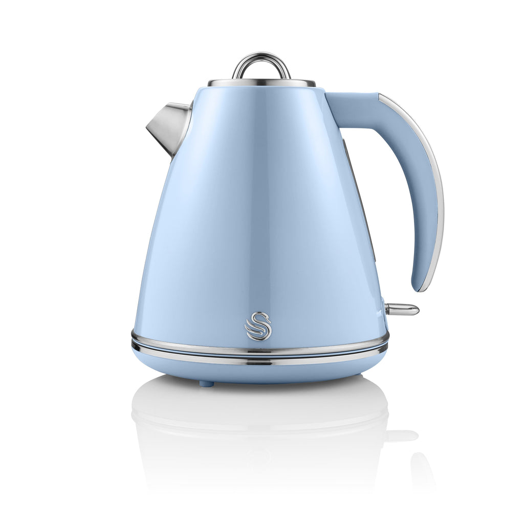 Swan Retro Jug Elektrikli Su Isıtıcısı Kettle 1.5 Litre 3000 w Mavi