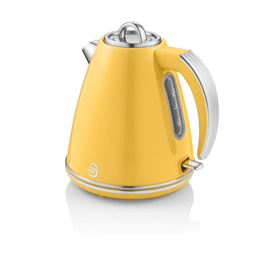 Swan Retro Jug Elektrikli Su Isıtıcısı Kettle 1.5 Litre 3000 w Sarı