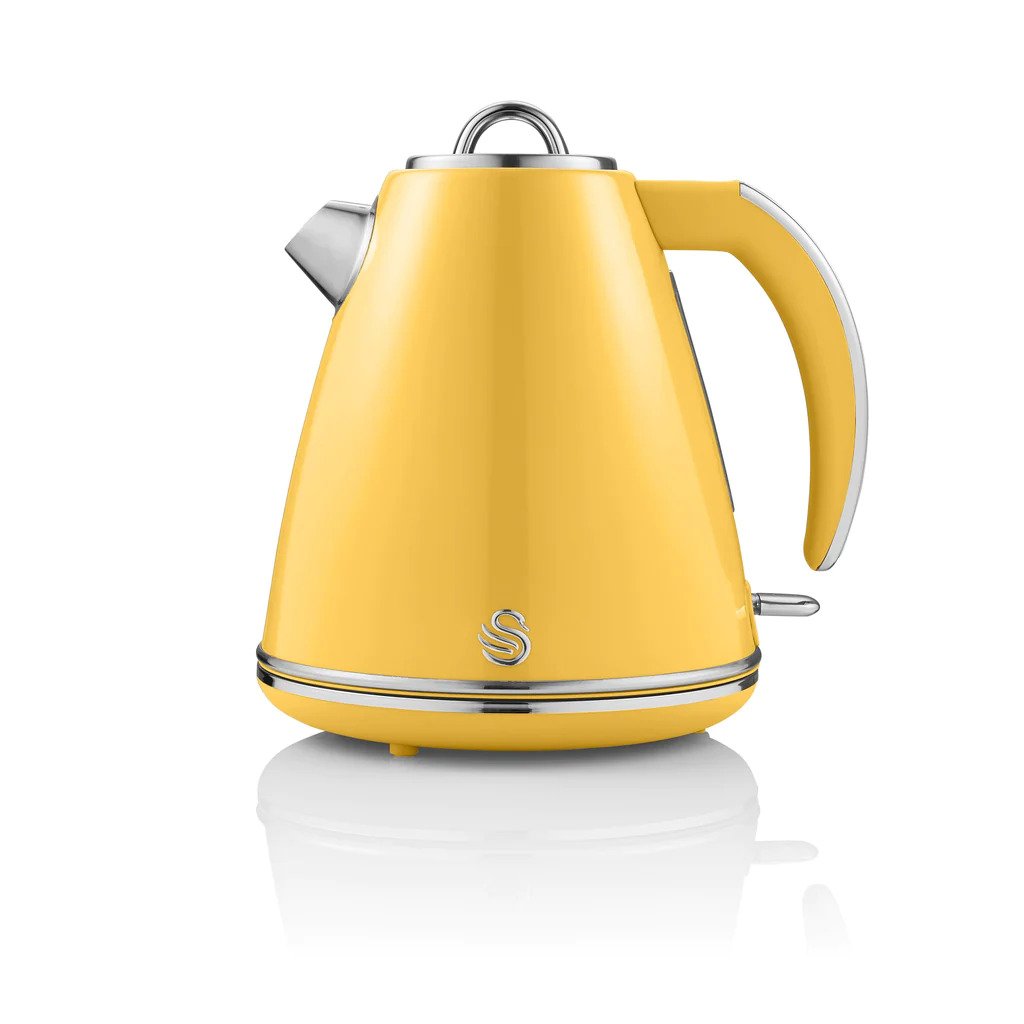 Swan Retro Jug Elektrikli Su Isıtıcısı Kettle 1.5 Litre 3000 w Sarı