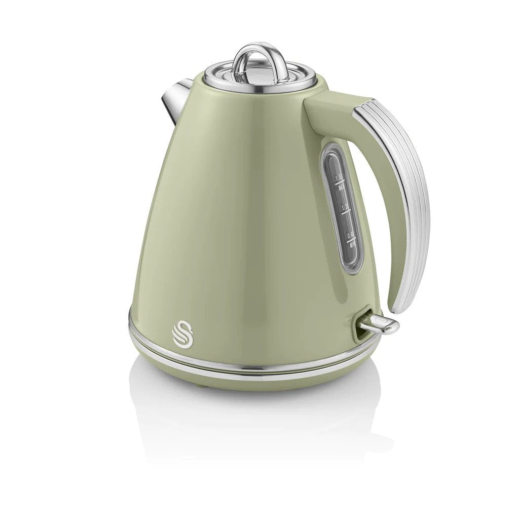 Swan Retro Jug Elektrikli Su Isıtıcısı Kettle 1.5 Litre 3000 w Yeşil