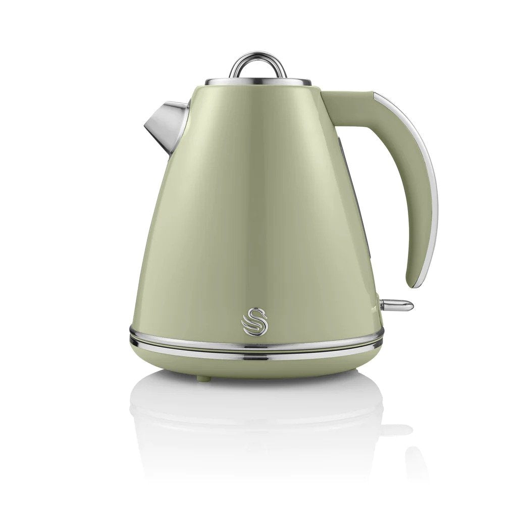 Swan Retro Jug Elektrikli Su Isıtıcısı Kettle 1.5 Litre 3000 w Yeşil