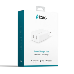 Ttec SmartCharger Duo PD Seyahat Ultra Hızlı Şarj Aleti Beyaz