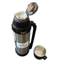 Travel Pot Bardaklı 2.5 Lt 10 Saat Etkili Vakumlu Termos Inox