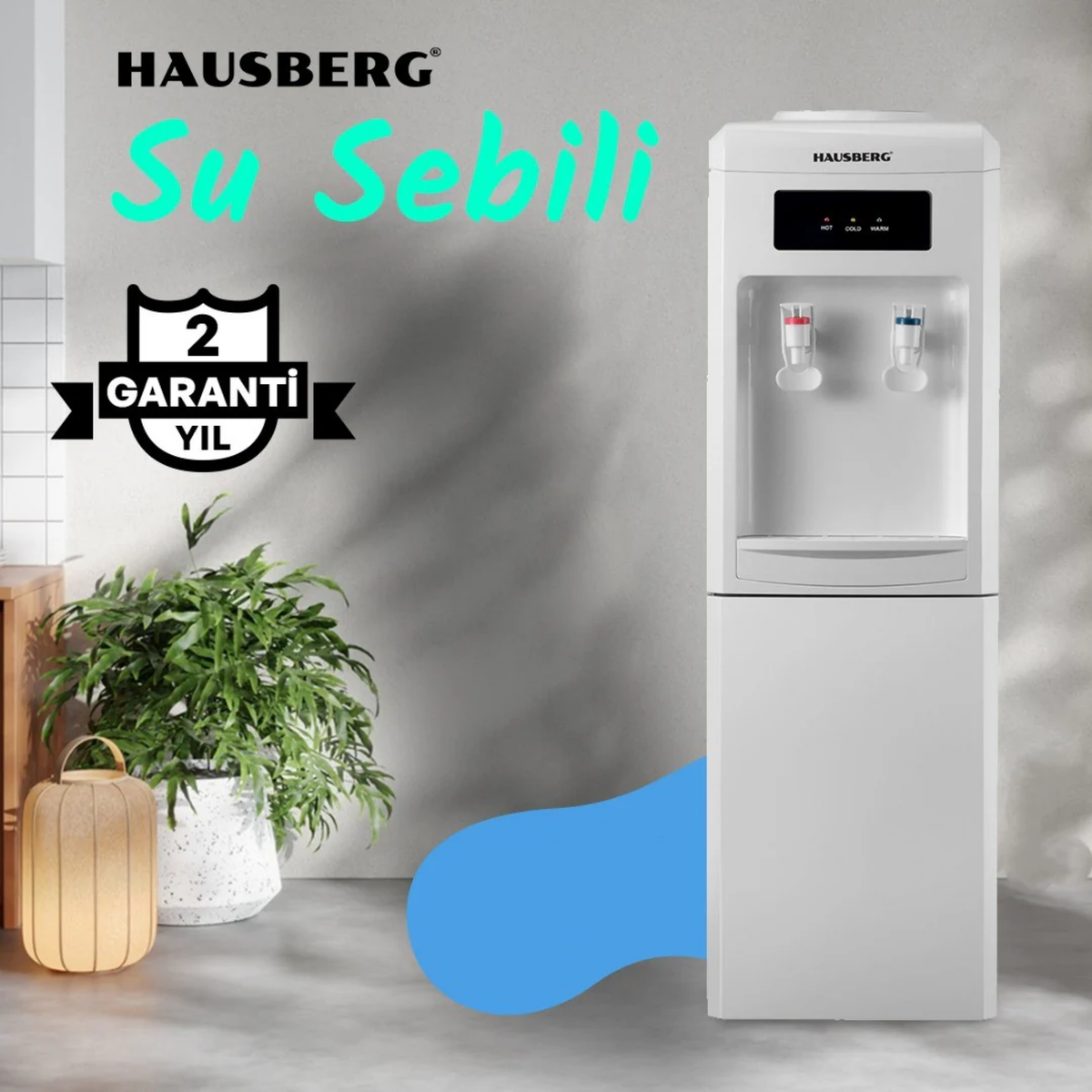 Hausberg Üstten Damacanalı Su Sebili Beyaz
