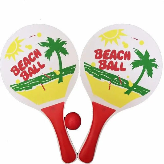 Beach Ball Plaj Tenisi 2 Li Raket Seti Kırmızı