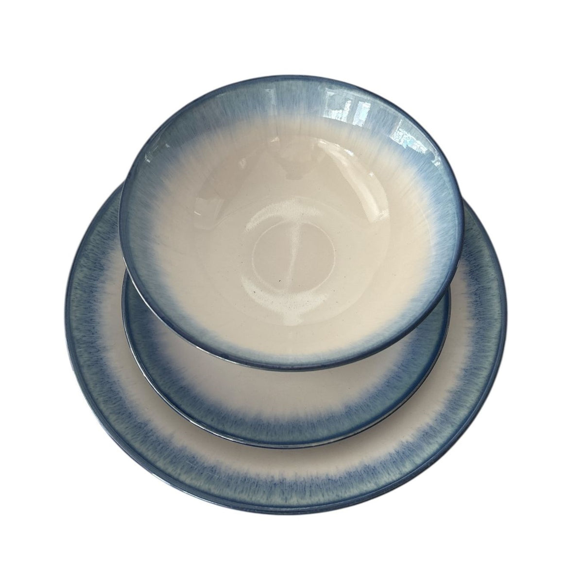 4 Kişilik 10 Parça Turkuaz Mavi Yemek Takımı