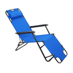 Katlanır Şezlong Sandalye 153x60x75 cm Mavi