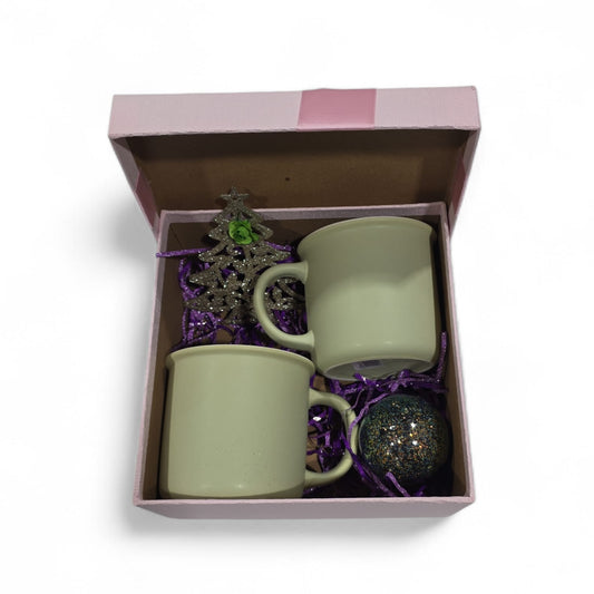 İkili 350 ML Mug Kupa Bardak Yeşil