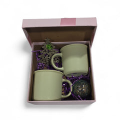 İkili 350 ML Mug Kupa Bardak Yeşil