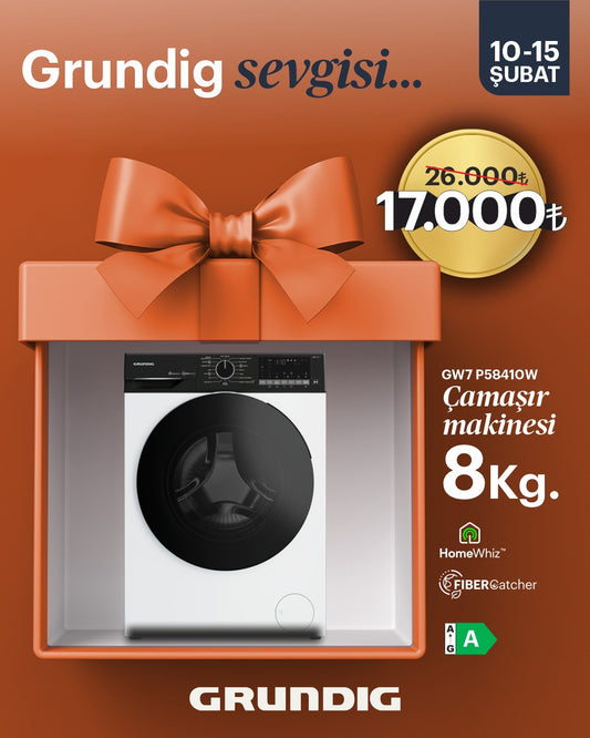 Grundig 8 Kg Inverter Motor FiberCatche Home Whiz Çamaşır Makinesi