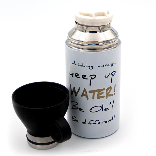 Ximiso 350 ML Paslanmaz Bardaklı Çelik Termos Beyaz Siyah