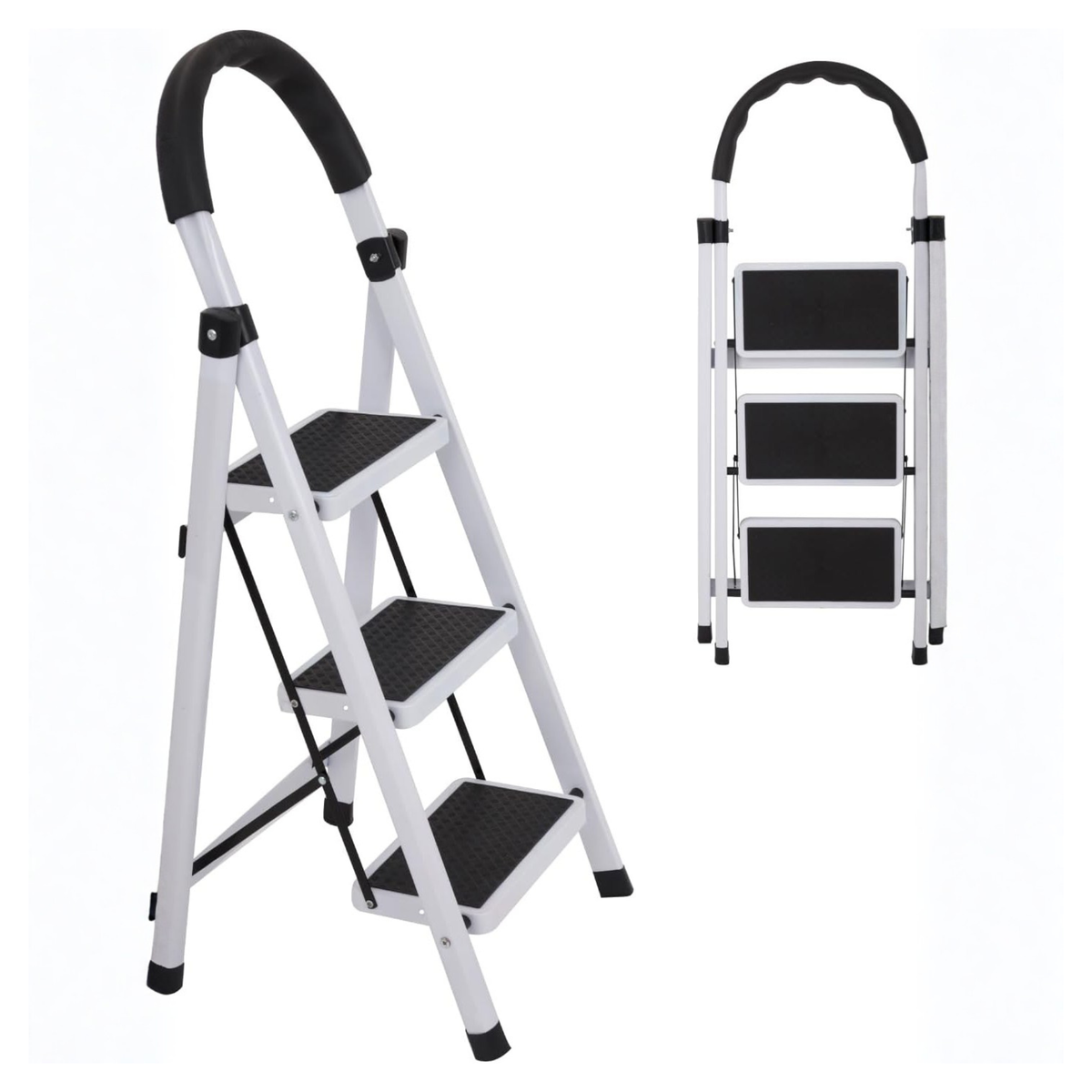 3 Basamaklı Alüminyum Katlanır Ev Tipi Merdiven