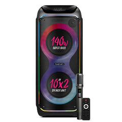 Powerway 140 W Hoparlör Gitar Saz Girişli Karaoke Parti Ses Sistemi Dijital Ekran Woofer