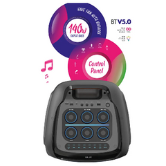 Powerway 140 W Hoparlör Gitar Saz Girişli Karaoke Parti Ses Sistemi Dijital Ekran Woofer