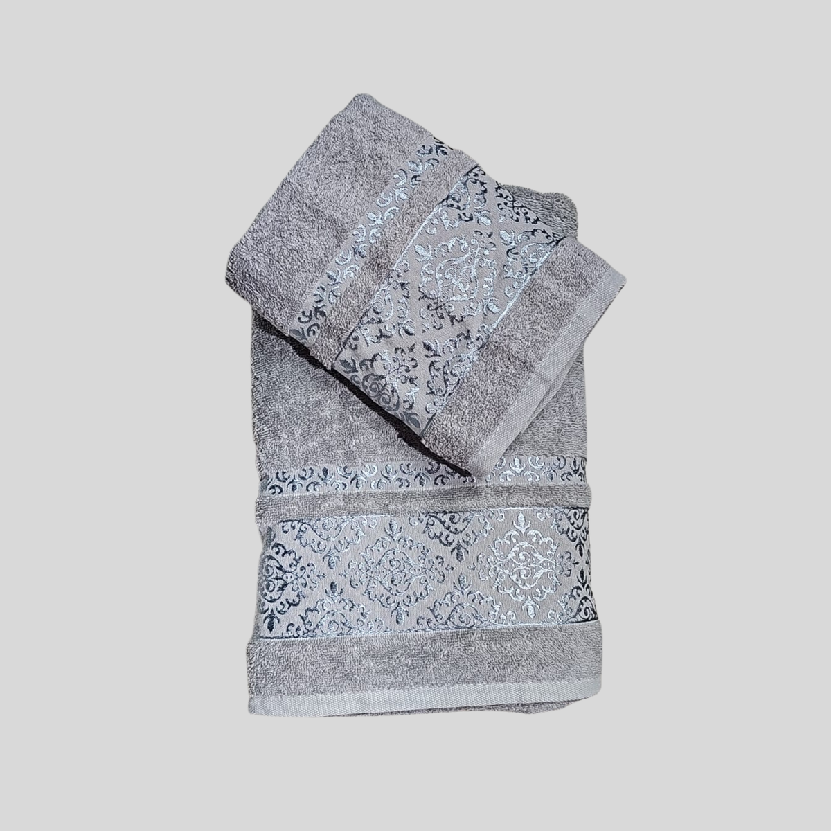 VIP Cotton Baş ve Vücut Havlusu Gri