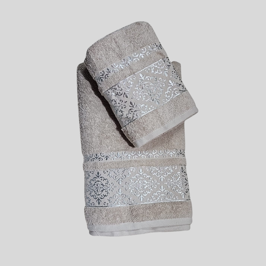 VIP Cotton Baş ve Vücut Havlusu Bej