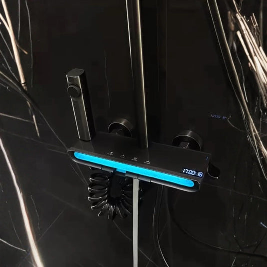 Çok Fonksiyonlu Şık 7 Renkli Dijital Piyano Tuşu Duş Seti