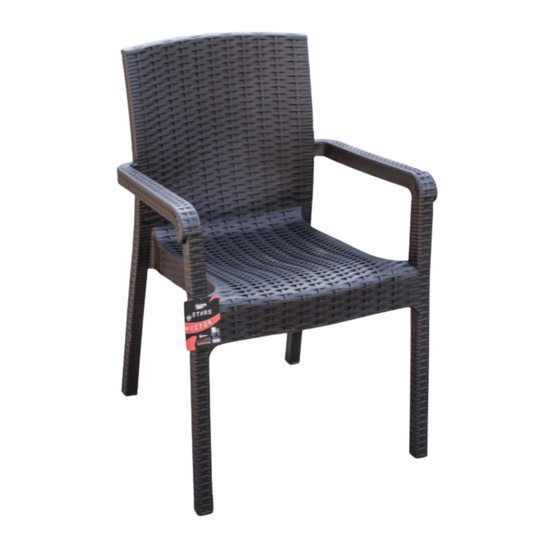 Heniver Vektör Rattan Sandalye Kahve