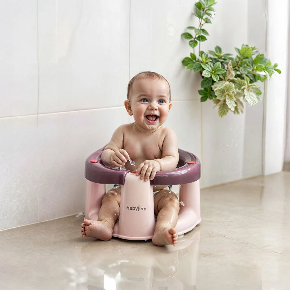 Babyjem Önden Açılır Banyo ve Mama Oturağı Mürdüm