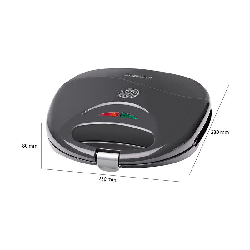 Clatronic Üçgen Plakalı 750 W Tost Makinesi Gri