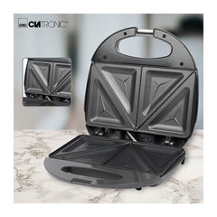 Clatronic Üçgen Plakalı 750 W Tost Makinesi Gri