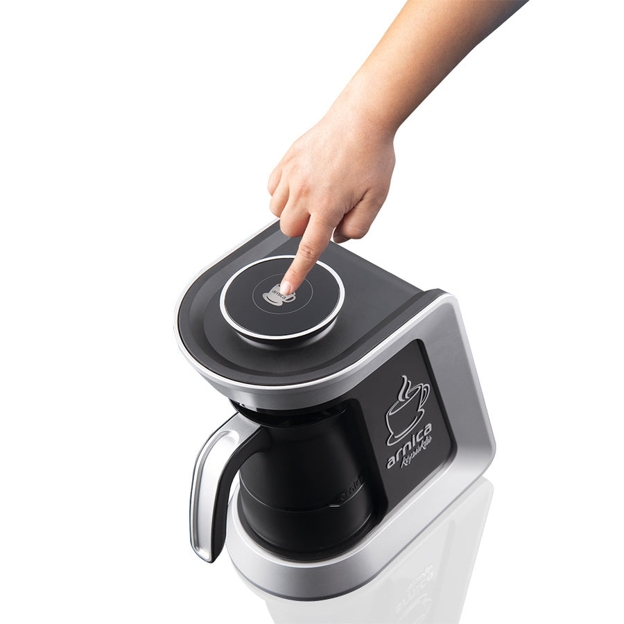 Arnica Köpüklü 4 Fincan Kapasite Türk Kahve Makinesi Silver