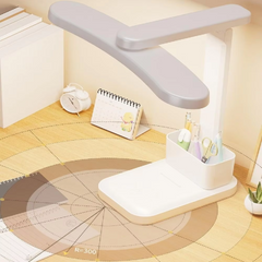 USB Type C Katlanabilir Kalemlikli Masa Lambası Beyaz