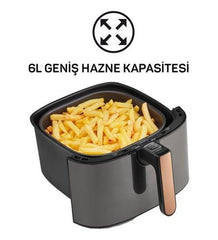 Arzum Airtasty XL 6 Lt Airfryer Yağsız Fritöz Bakır