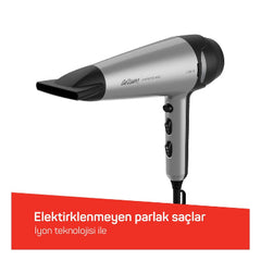 Arzum Hairstar Ion Saç Kurutma Makinesi Gri