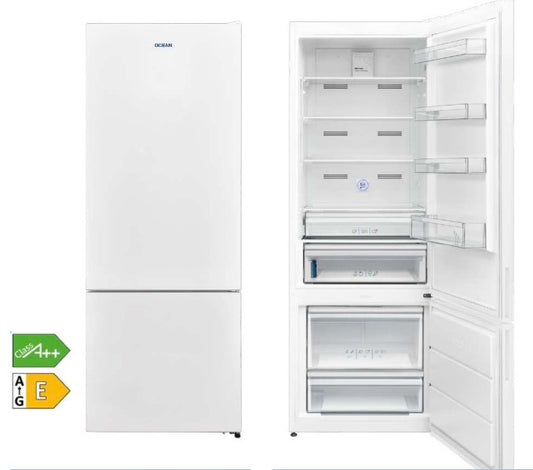Ocean A++ Enerji Sınıfı NoFrost Kombi Buzdolabı Beyaz
