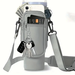 Omuz Askılı Telefon Tutuculu Stanley Termos Çantası Gri