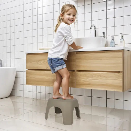 Dolu Nuve Kaymaz Basamaklı Tabure Taş Gri