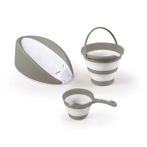 Dolu Nuve Banyo Seti 3'lü Gri