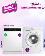 Regal Bulaşık ve Çamaşır Makinesi İkili Avantaj Paketi 7 Beyaz