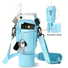 Omuz Askılı Telefon Tutuculu Stanley Termos Çantası Turkuaz