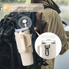 Omuz Askılı Telefon Tutuculu Stanley Termos Çantası Krem