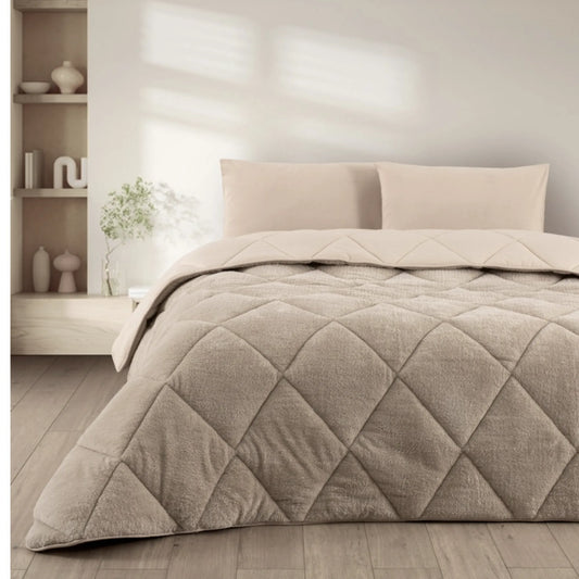 Welsoft Tek Kişilik Yorgan 155x215 cm Bej