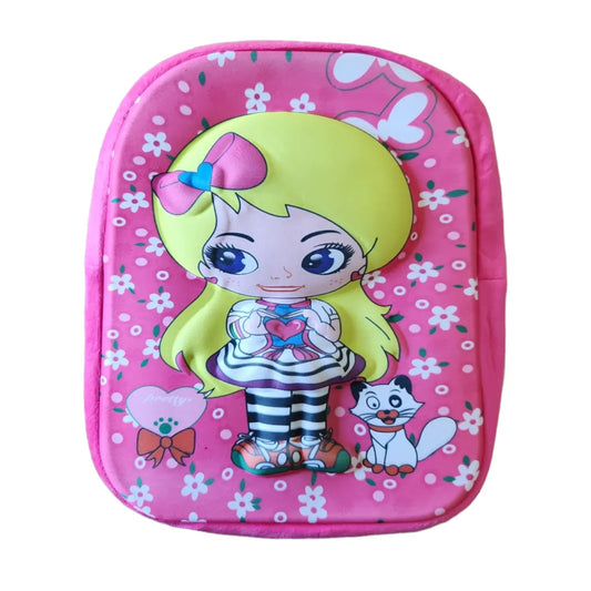 Pretty Girl Kabartmalı 32 x 28 cm Okul Sırt Çantası Pembe