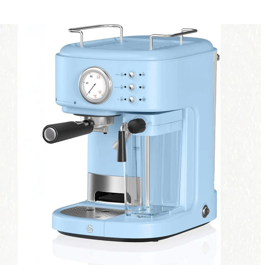 Swan Nordic Tek Dokunuşlu Espresso Kahve Makinesi Mavi
