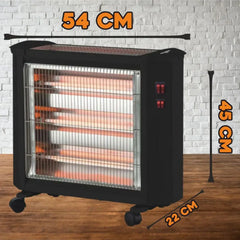 Hausberg Elektrikli 4 Çubuklu 2200 W Isıtıcı Soba