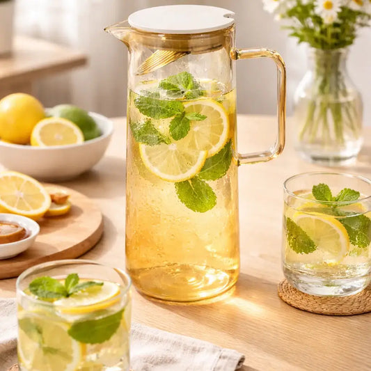 Borosilkat Süzgeçli 1800 ML Cam Sürahi