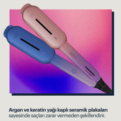 Grundig Botanika Twist Saç Düzleştirici ve Wag Maşası Pembe-Mor