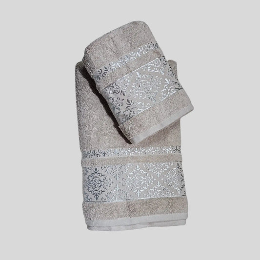 VIP Cotton Baş ve Vücut Havlusu Bej