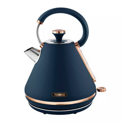 Tower Cavaletto 1.7 Lt Hızlı Kaynatma Su Isıtıcısı Kettle Siyah Gece Mavisi