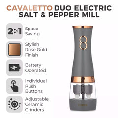 Tower Cavaletto Duo Tuz ve Karabiber Değirmeni Gri