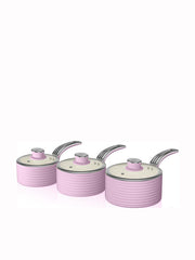 Swan Retro 3 Parça Tencere Seti Pembe
