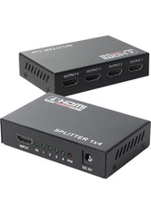 Powermaster 1x4 HDMI Splitter 4Port 1080P