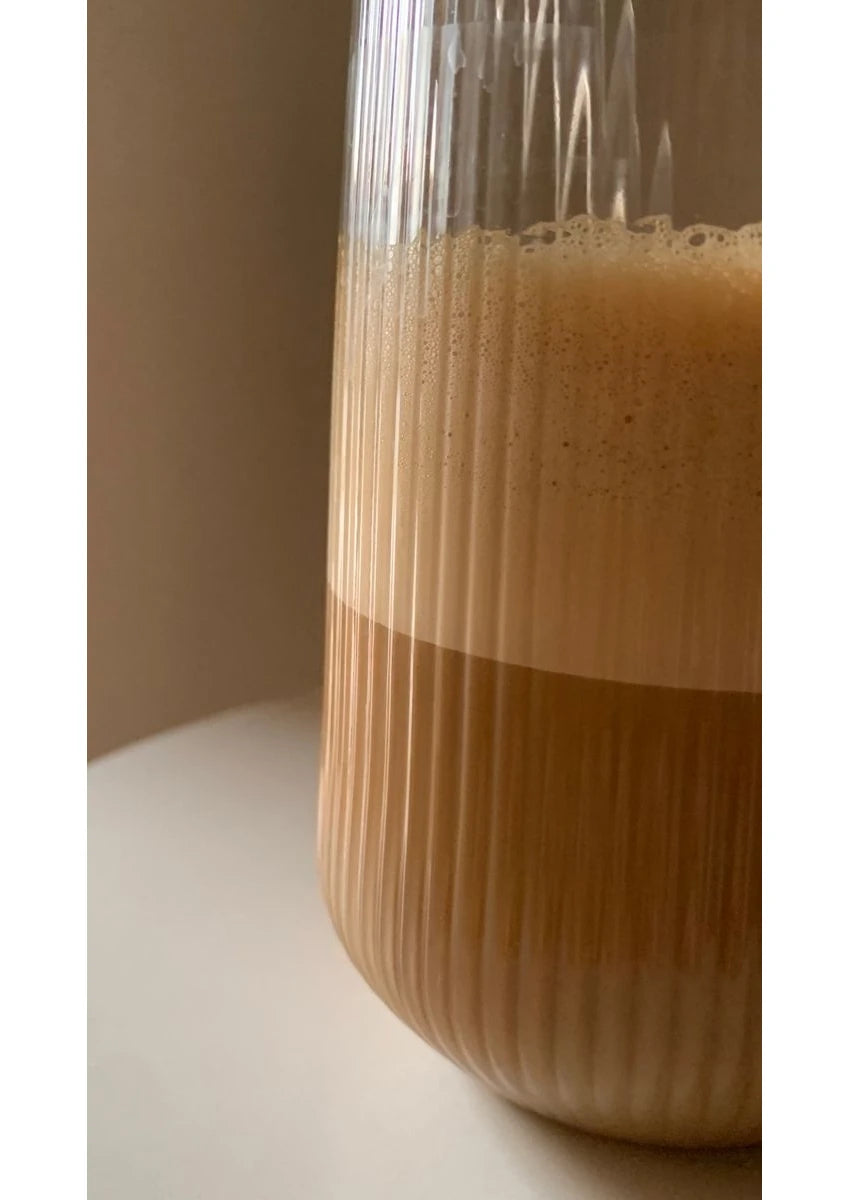 2'li Borosilkat Cam Kendinden Çizgili Meşrubat Bardağı 500 ml